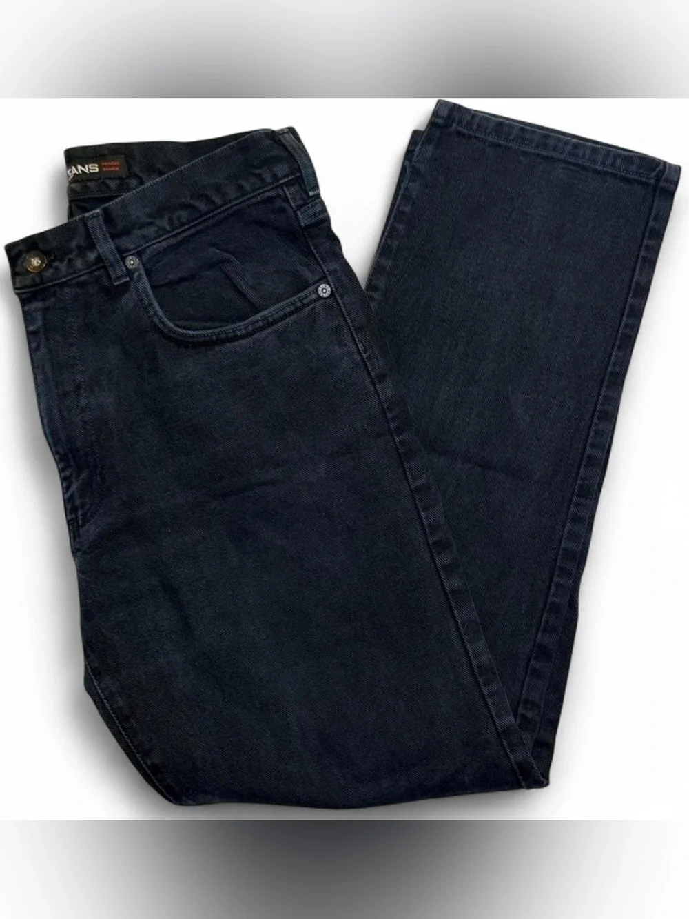 Vintage 2001 DKNY Black Wash Denim 100% Cotton Classic Retro Y2K Straight Jeans